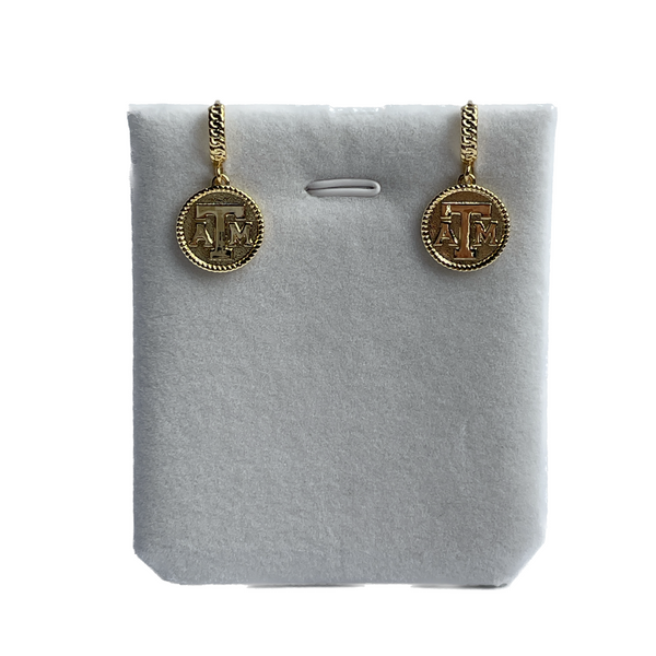 Texas A&M University Logo Earrings for Aggies