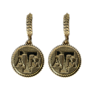 Texas A&M University Logo Earrings for Aggies