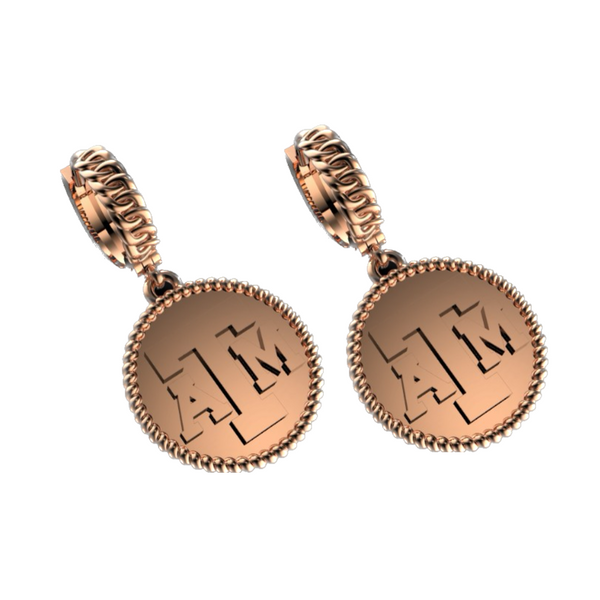 Texas A&M University Logo Earrings for Aggies