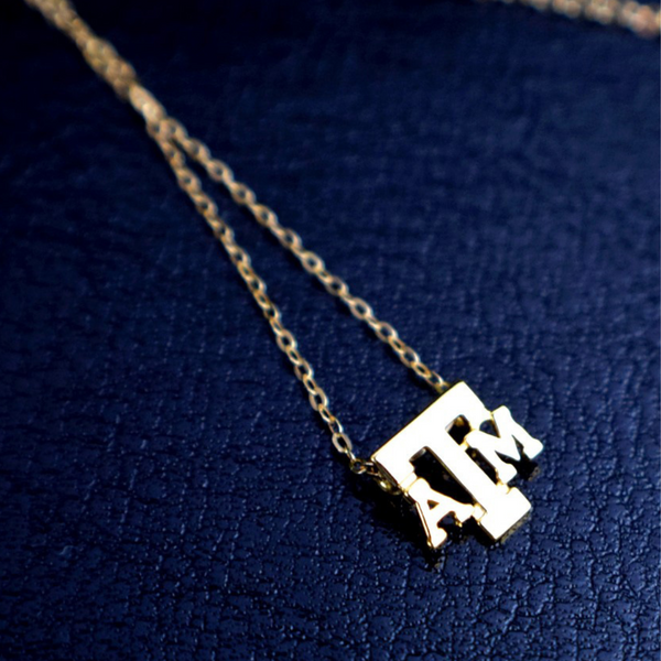 Texas A&M University Logo Necklace Earring Set for Aggies