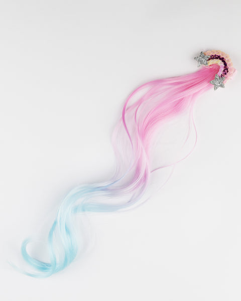 Unicorn Rainbow Colored Kids Hair Extension freeshipping - JEWLCO