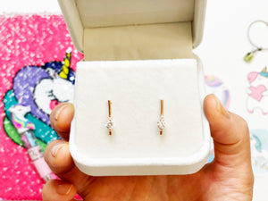 Unicorn diary with 14k pin earring set